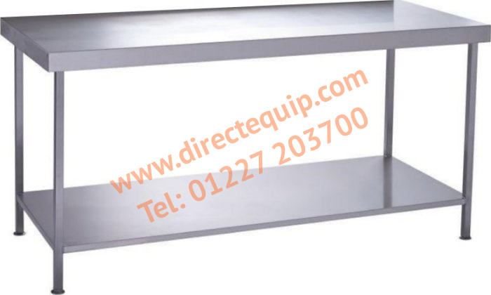 Stainless Steel Table with One Undershelf in a Choice of 14 Widths & 3 Depths