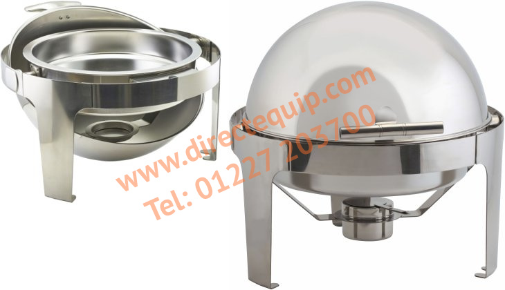 Round Deluxe Roll Top Chafing Dish