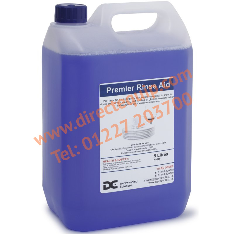 Premier Rinse Aid 5Ltr for Commercial Warewashers