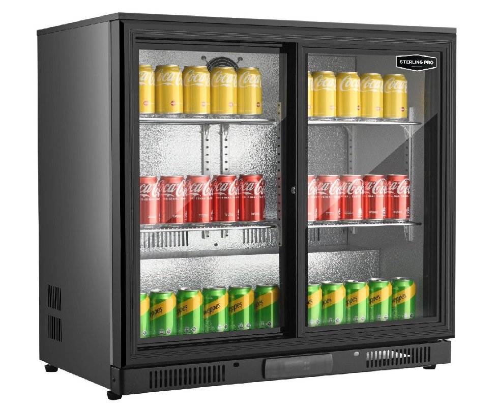 Sterling Pro Green SP2HC-BS Sliding Door Bottle Cooler