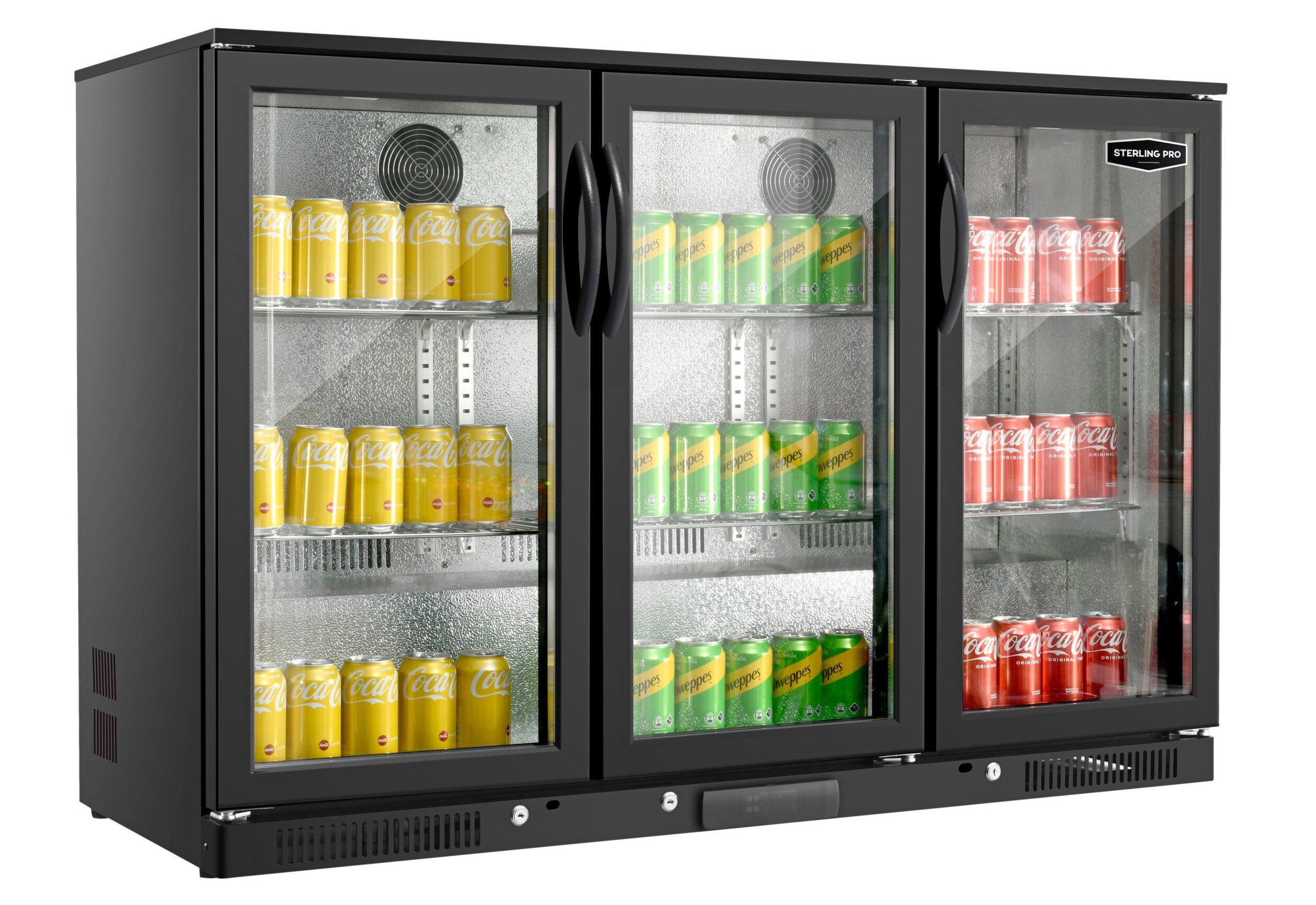 Sterling Pro Green SP3HC-BH Triple Sliding Door Bottle Cooler