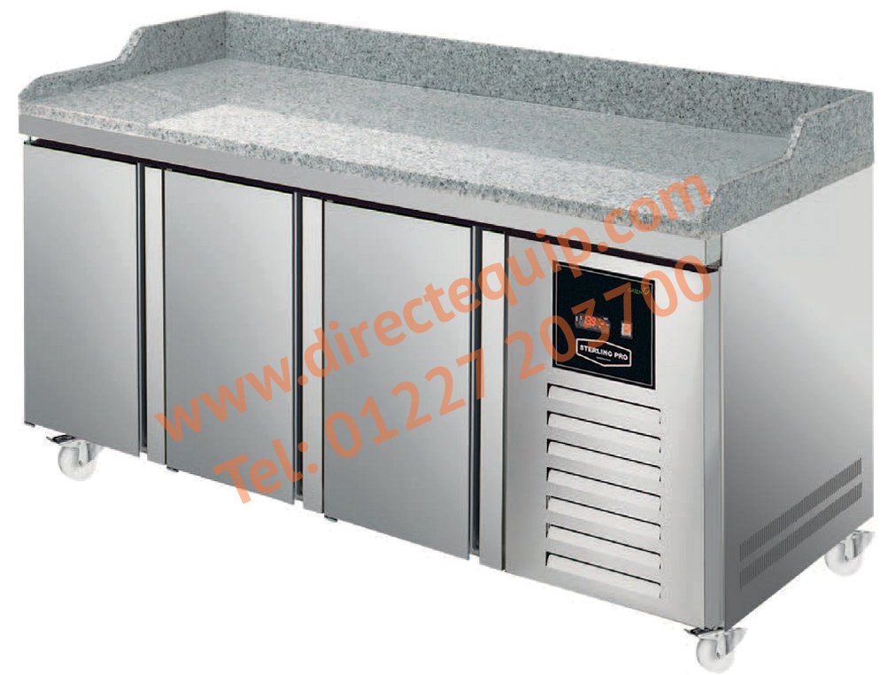 Sterling Pro Green SPI-7-180-30-GR 3 Door Granite-Top Pizza Prep Counter W1792mm