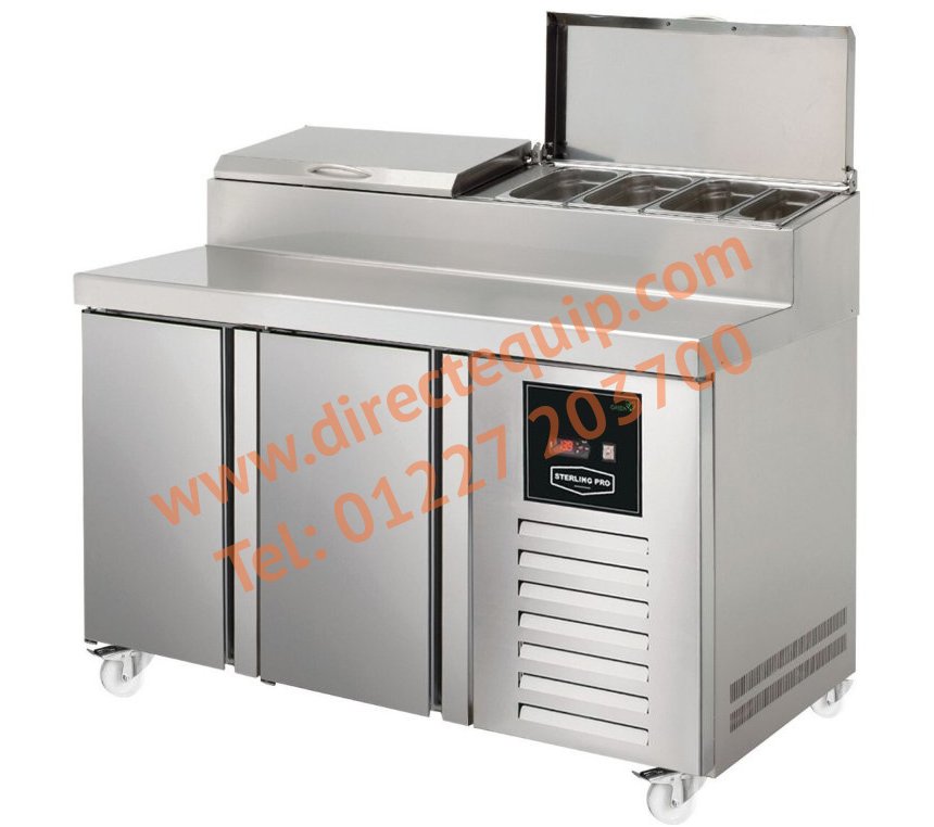 Sterling Pro Green SPIZ-135 2 Door Refrigerated Pizza Prep Counter W1342mm