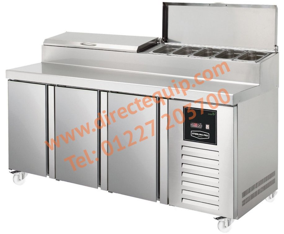 Sterling Pro 3 Door Refrigerated Pizza Prep Counter SPIZ-180