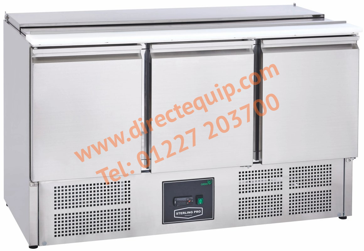Sterling Pro Cobus SPU300SL 3 Door Saladette Counter W1365mm