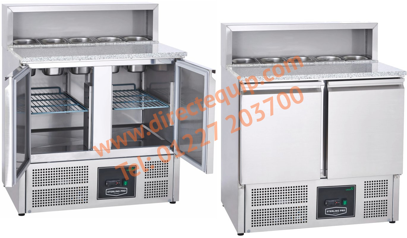 Sterling Pro Cobus SPU902PZ 2 Door Granite Top Pizza Counter W900mm