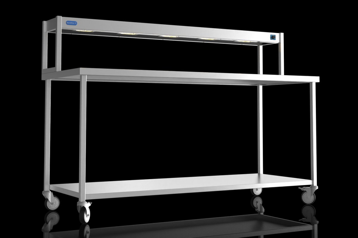 NordStar STCMCB1800 Mobile Centre Table with 1 Tier Heated Gantry W1800mm
