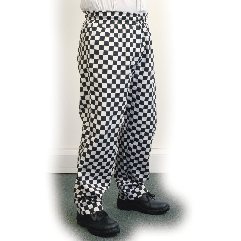 Unisex Chefs Trousers Black & White Check