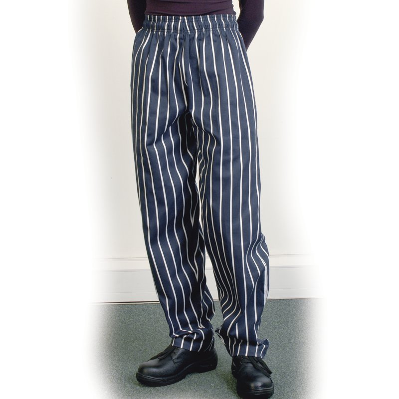 Unisex Chefs Trousers Blue & White Stripe