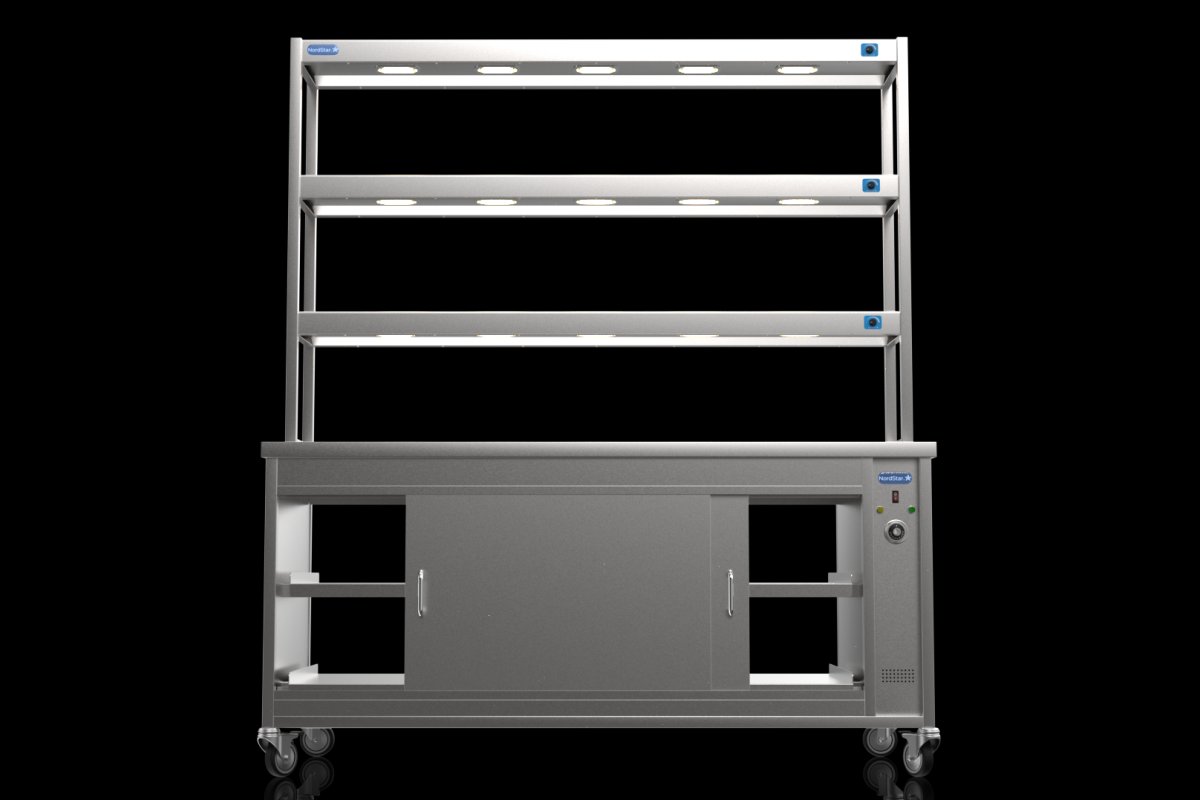 NordStar TTC1800P Pass Through Hot Cupboard & Three Tier Heated Gantry with Dimmer W1800mm