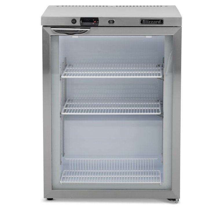Blizzard UCF140CR Glass Door Under Counter Freezer