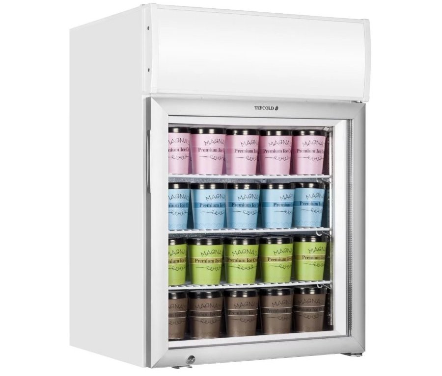 Tefcold UF100GCP Countertop Glass Door Display Freezer