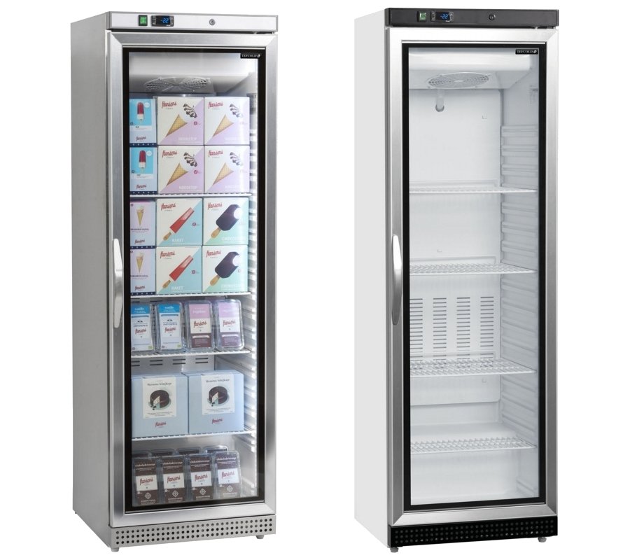 Tefcold UF400VG Glass Door Display Freezers 400Ltr