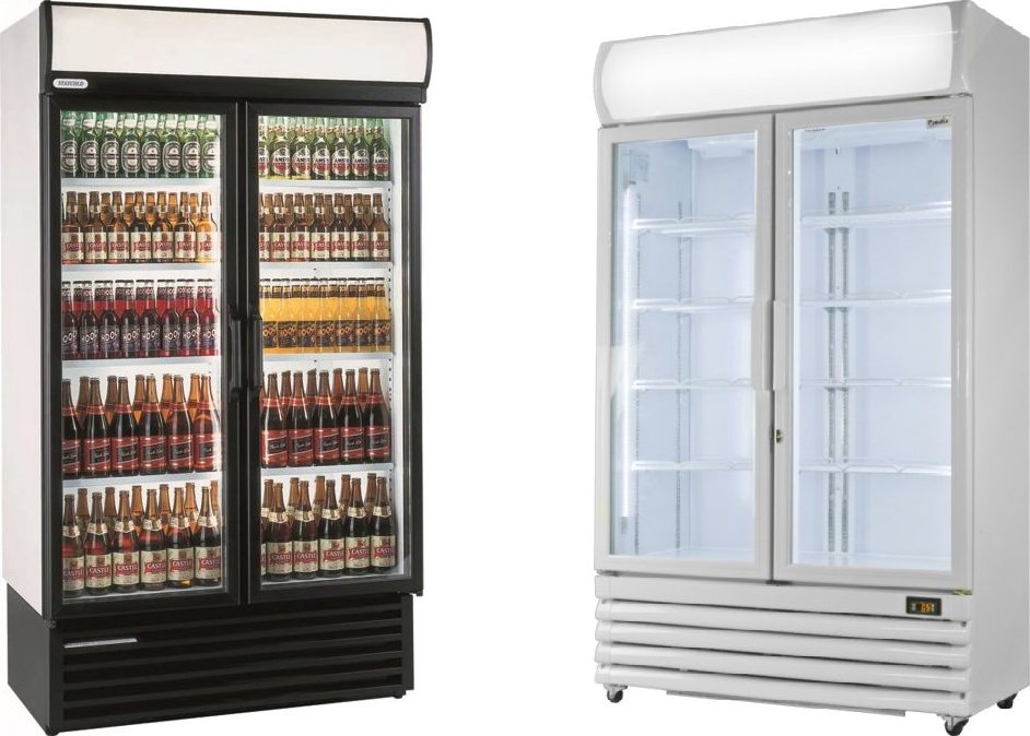 Upright 2 Door Display Fridge