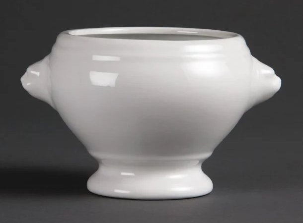 Olympia Whiteware Lion Head Soup Bowls 475ml 16.5oz