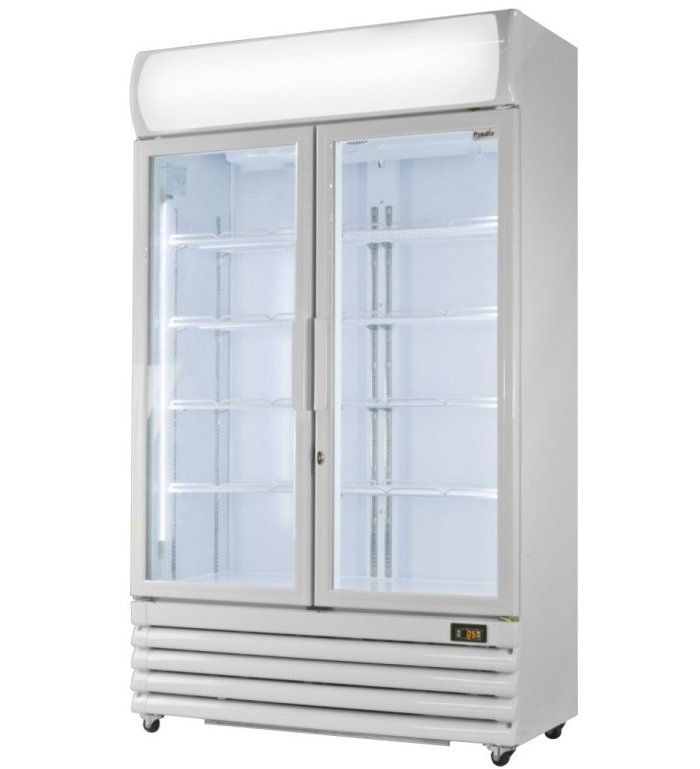 Prodis XD701 White 2 Door Display Fridge