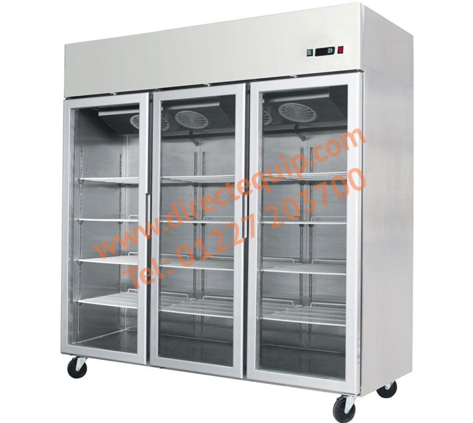 Triple door clearance display fridge