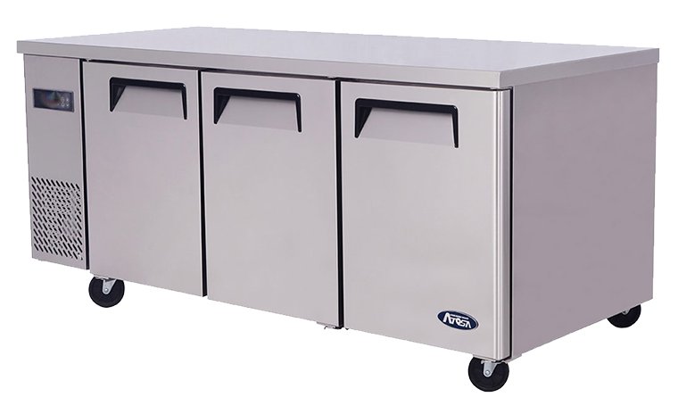 Atosa YPF9042GR 3 Door Under Counter Fridge W1800 x H840mm