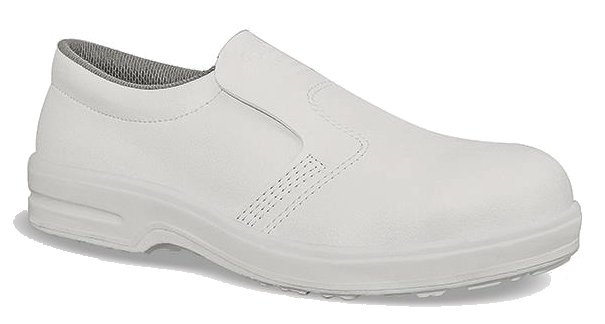 Chefs White Slip On Safety Shoe