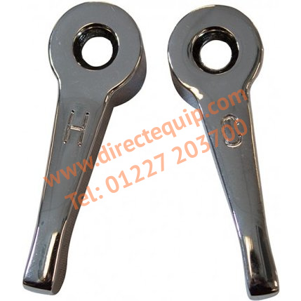 Pair (H&C) 63mm Chrome Lever