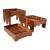 Acacia Wood 3 Drawer Display Box - view 2