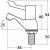 Catertap 1/2" Basin Tap with 3" Lever WRCT-500BL3-Single - view 2