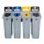 Rubbermaid Recycling Station Landfill, Paper, Cans, Organic Waste - view 1