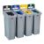 Rubbermaid Recycling Station Landfill, Paper, Cans, Glass - view 2