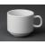 Olympia Whiteware Stacking Tea Cups 7oz 200ml - view 1