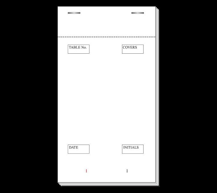 Duplicate Carbon Food Order Pads