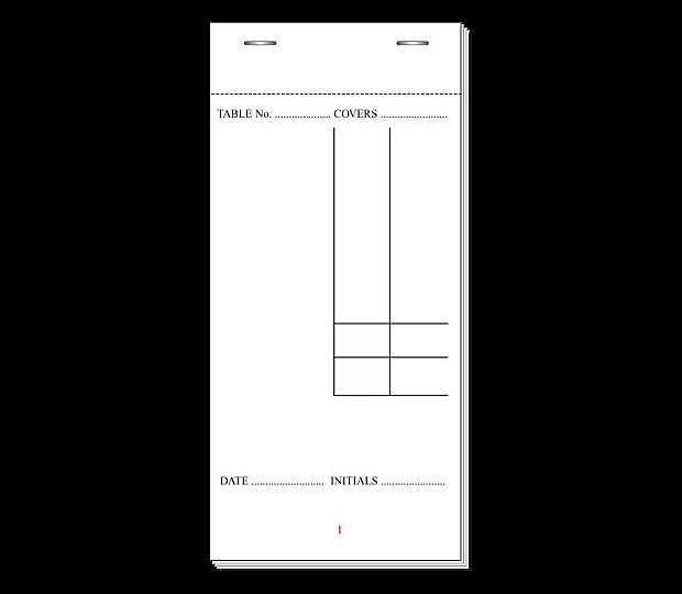 PAD40 Food Order Pads 95 x 203mm